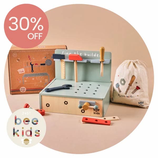 Personalised Just Bee Kids Wooden Tool Bench FSC®