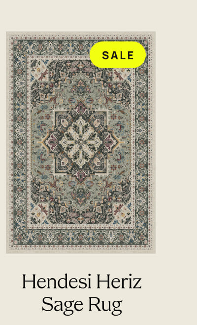 Hendesi Heriz Sage Rug 
