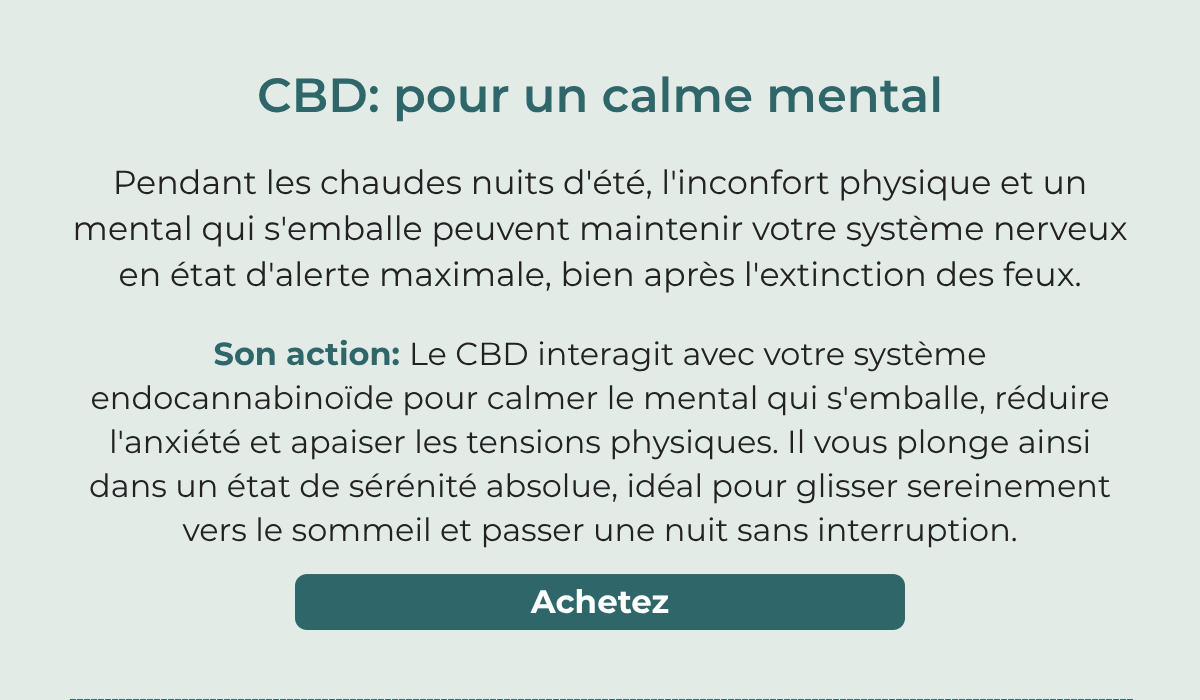 CBD: to ease anxiety, racing minds and soothe physical tension