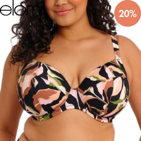 Elomi Ocean Avenue Underwire Plunge Bikini Top 