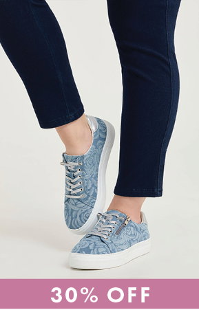 Denim Floral Sneaker