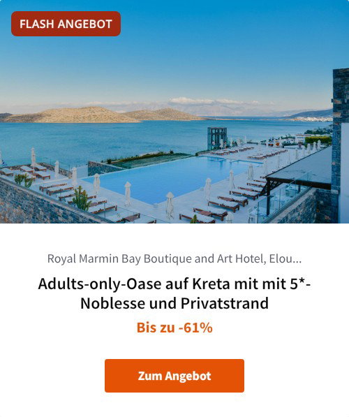 Adults-only-Oase auf Kreta mit mit 5*-Noblesse und Privatstrand