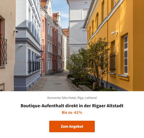 Boutique-Aufenthalt direkt in der Rigaer Altstadt