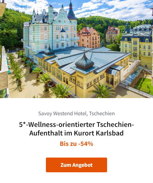 5*-Wellness-orientierter Tschechien-Aufenthalt im Kurort Karlsbad
