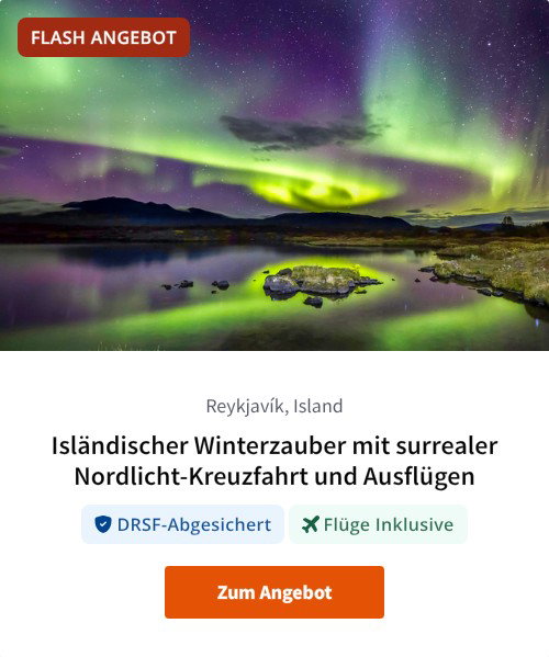 Isländischer Winterzauber mit surrealer Nordlicht-Kreuzfahrt und Ausflügen