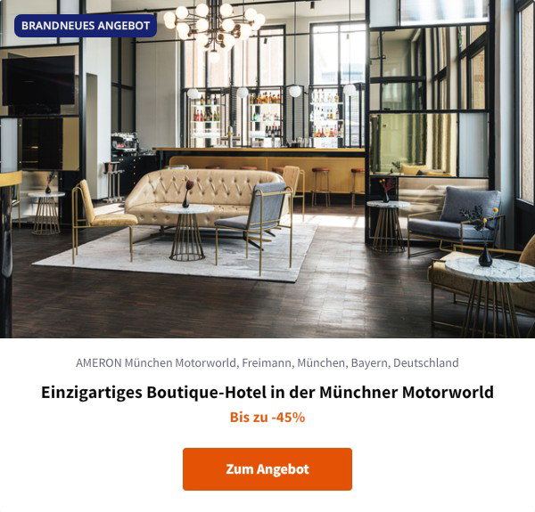 Einzigartiges Boutique-Hotel in der Münchner Motorworld