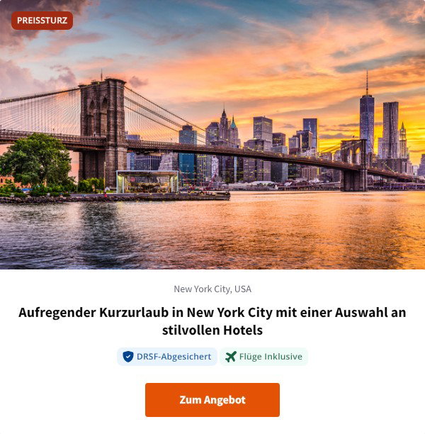 Aufregender Kurzurlaub in New York City mit einer Auswahl an stilvollen Hotels