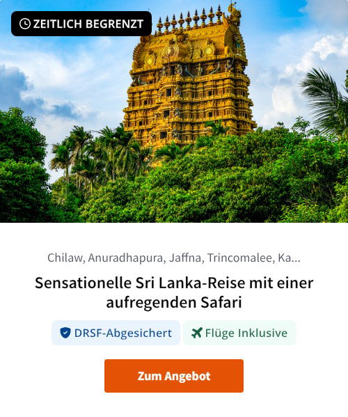 Sensationelle Sri Lanka-Reise mit einer aufregenden Safari