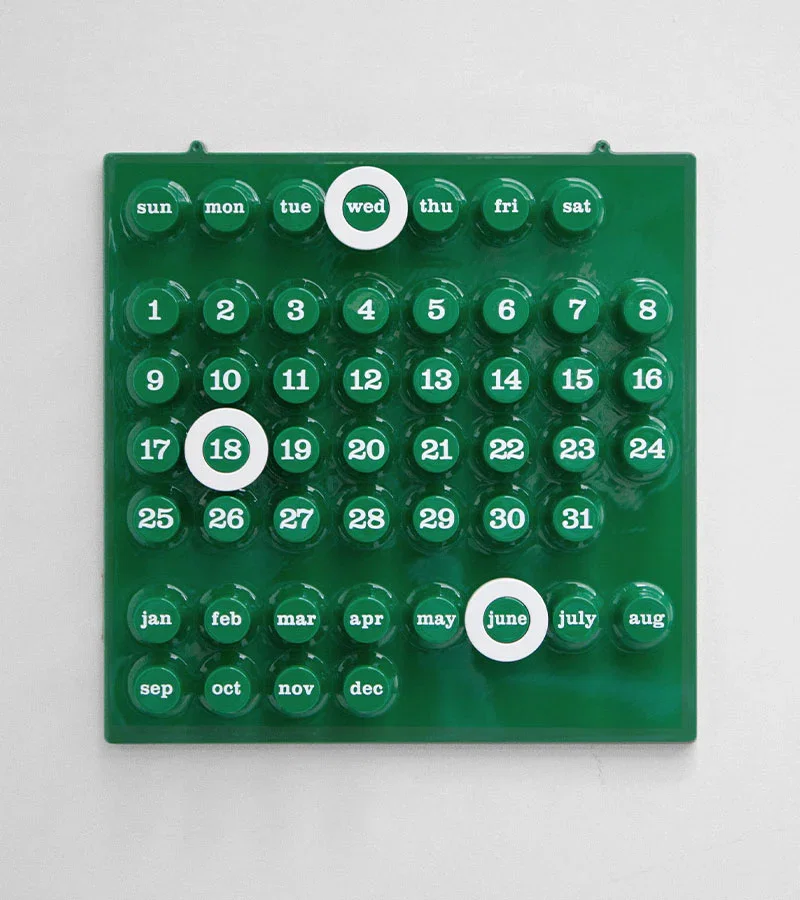 Image of Calendrier perpétuel vert - Ring a Date