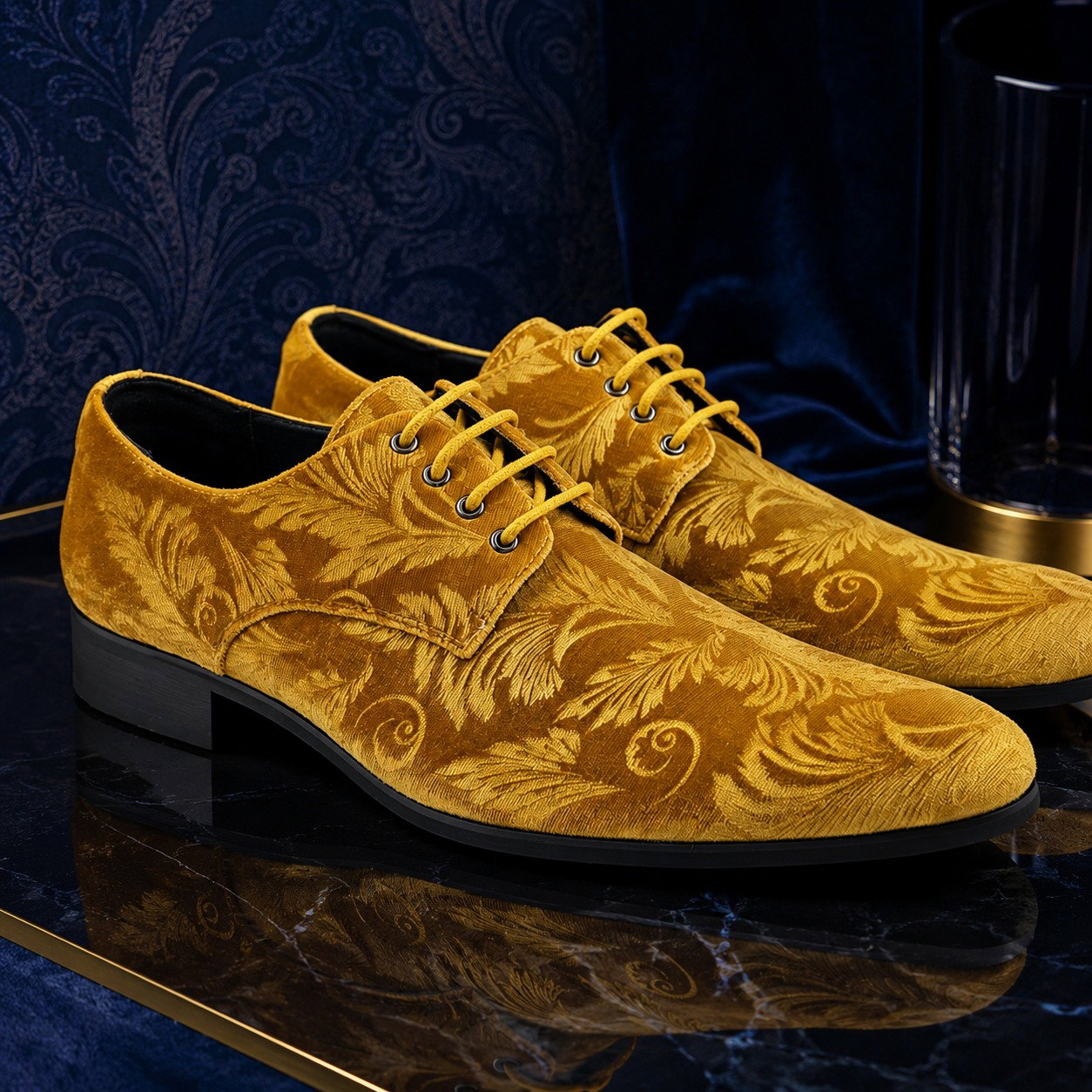 Golden Velvet Paisley