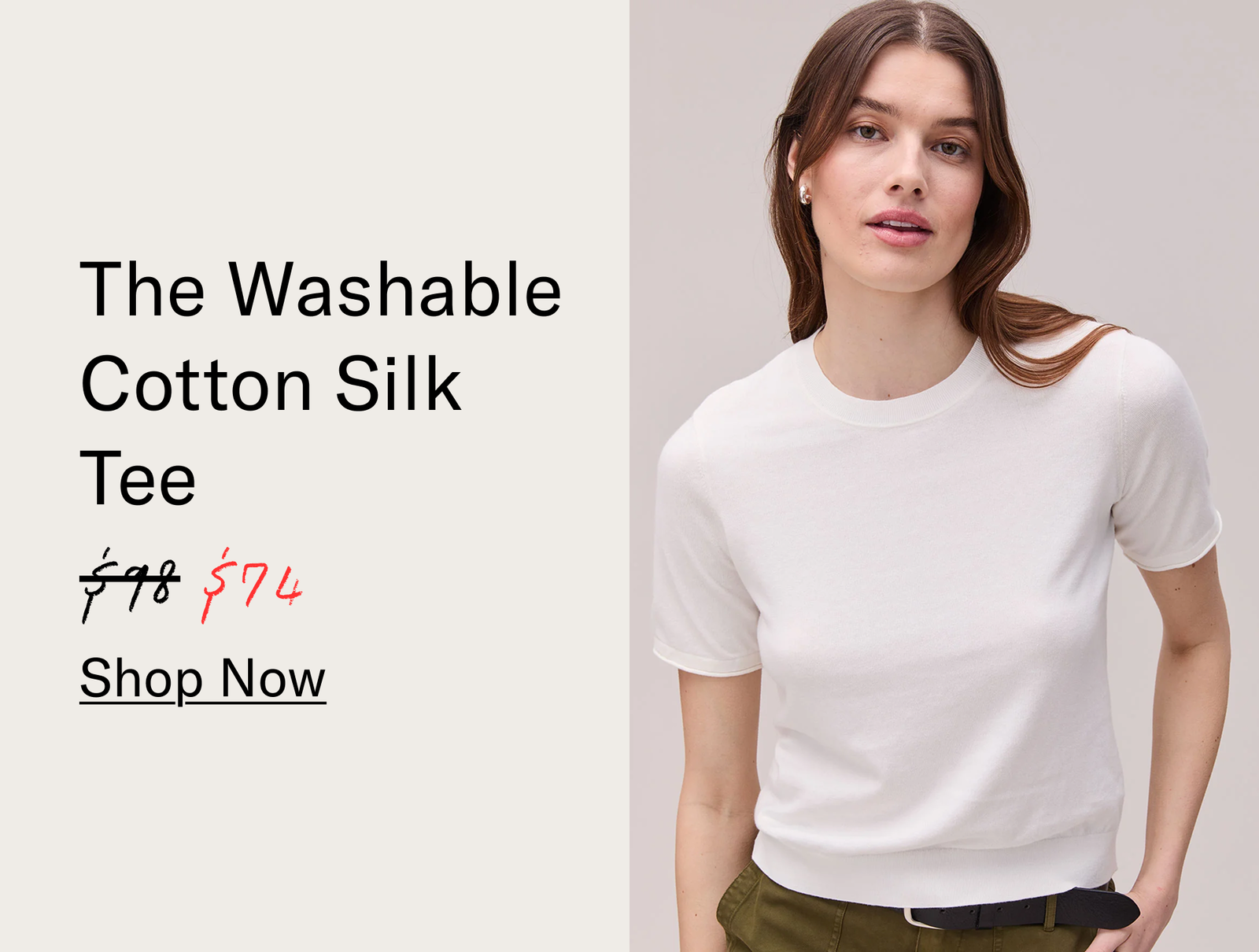 The Washable Cotton Silk Tee