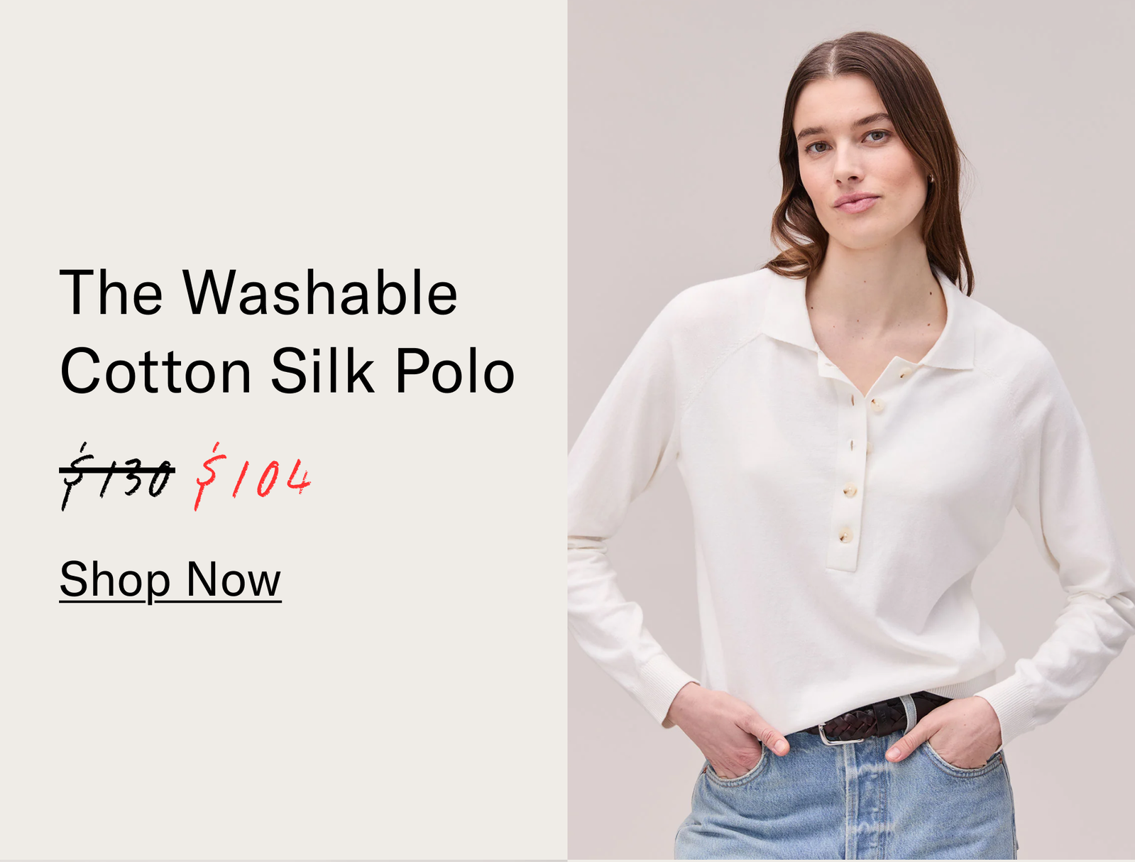 The Washable Cotton Silk Polo