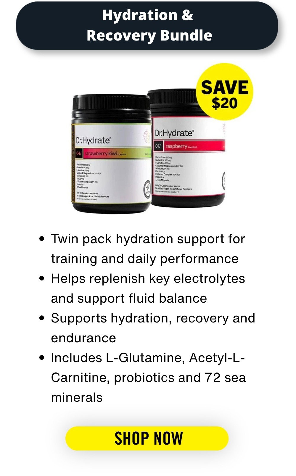 DR HYDRATE - SAVE $20