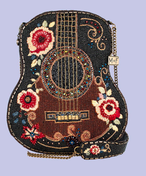 Guitar Beaded Crossbody Bag