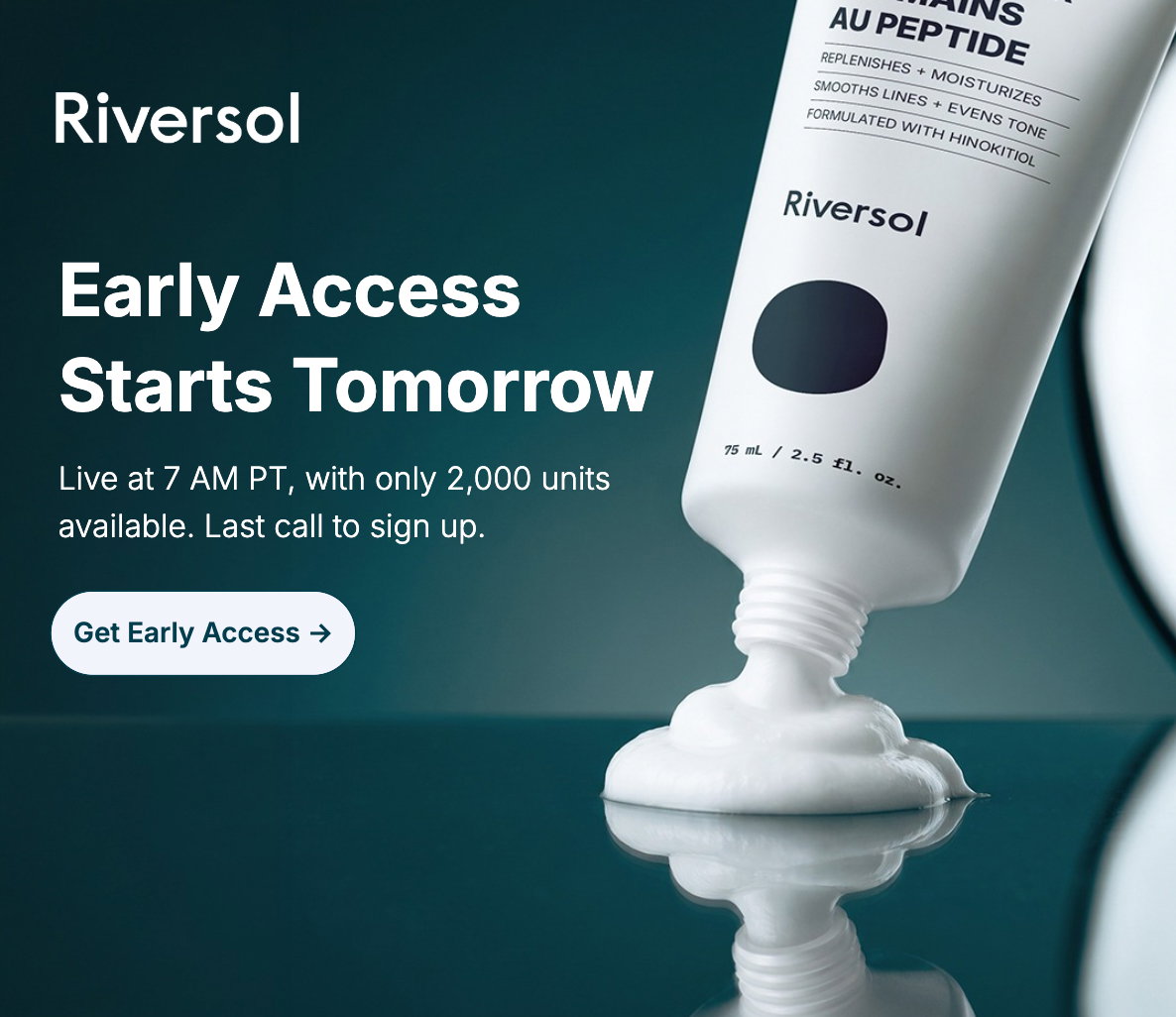 Last call! Sign up for first access to our Peptide Hand Cream!
