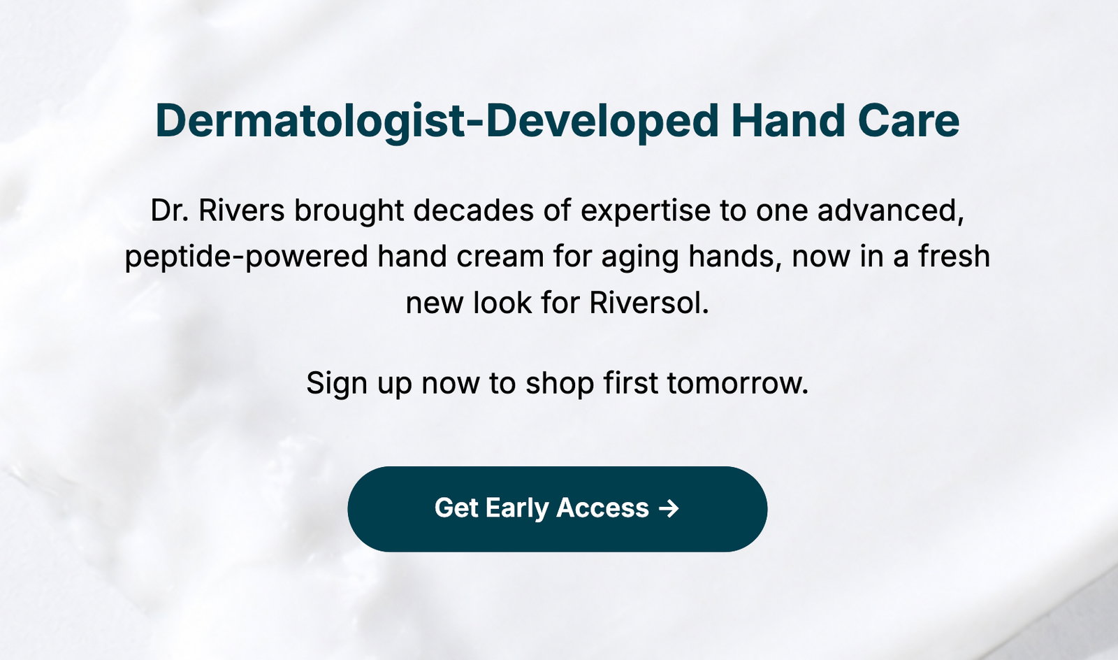 Last call! Sign up for first access to our Peptide Hand Cream!