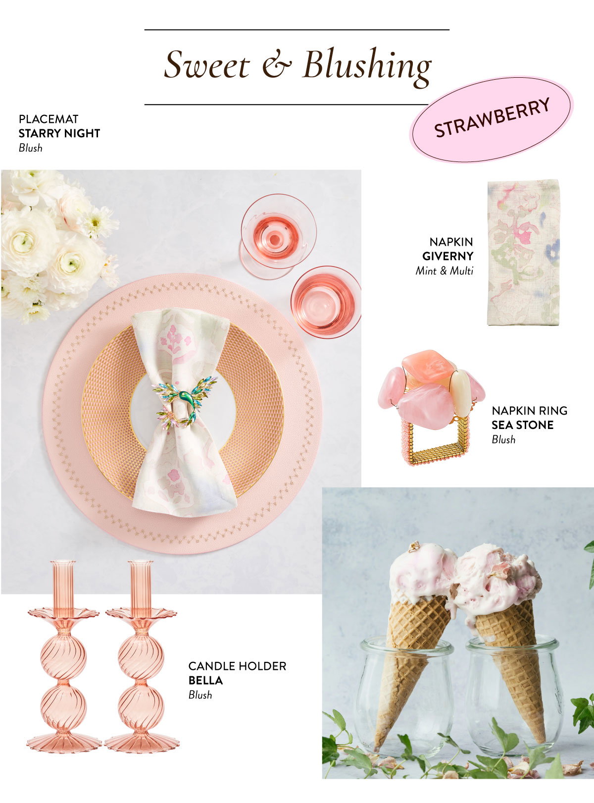 Strawberry Inspired Tablescape