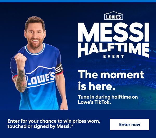 The moment is here. Tune in during halftime on Lowe's TikTok.