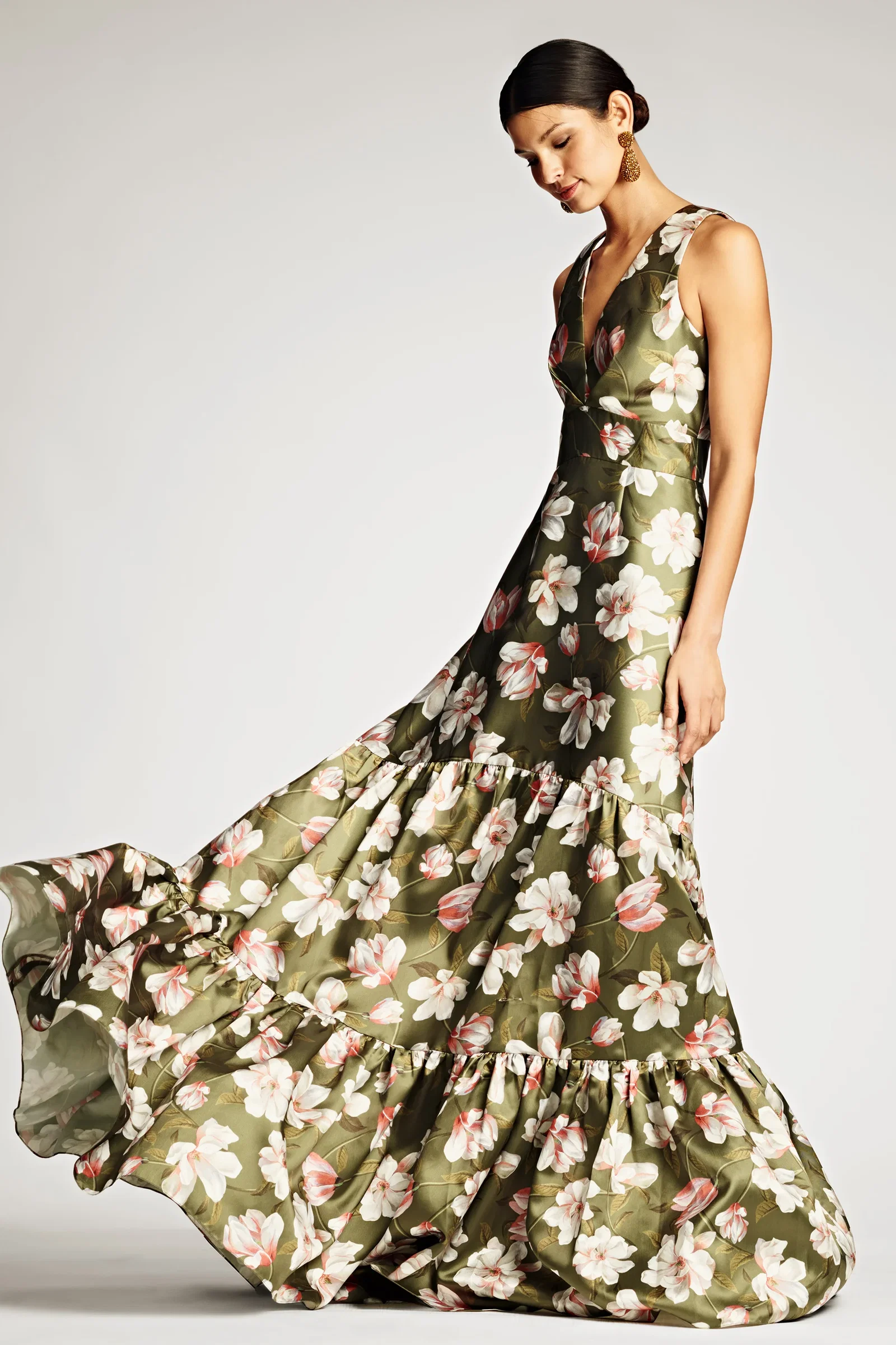 Image of RORI GOWN - MOSS MAGNOLIA