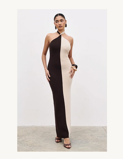 Berkley Contrast Knit Maxi Dress