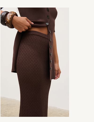 Dani Knit Lace Maxi Skirt