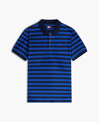Regular Fit Jersey Poloshirt Mit Streifen
