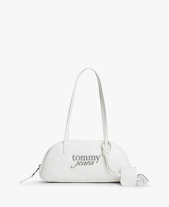 Schultertasche Mit Metall Logo Anhänger