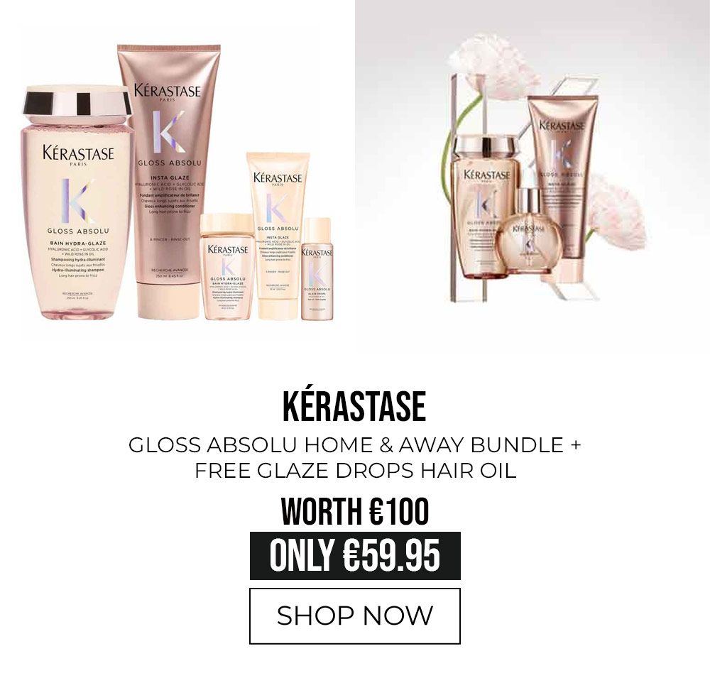 Kérastase Gloss Absolu Home & Away Bundle + FREE Glaze Drops Hair Oil