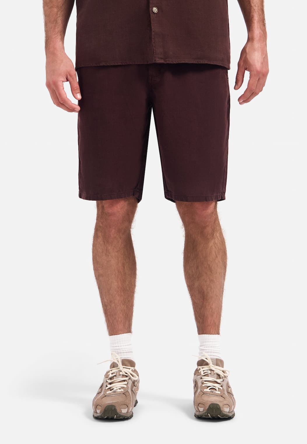 Chino shorts with drawstring | Dark Brown