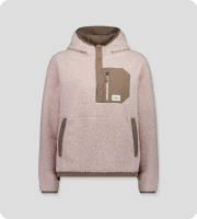 Women's Co-Z High Pile Hooded Pullover v2 - Light Taupe