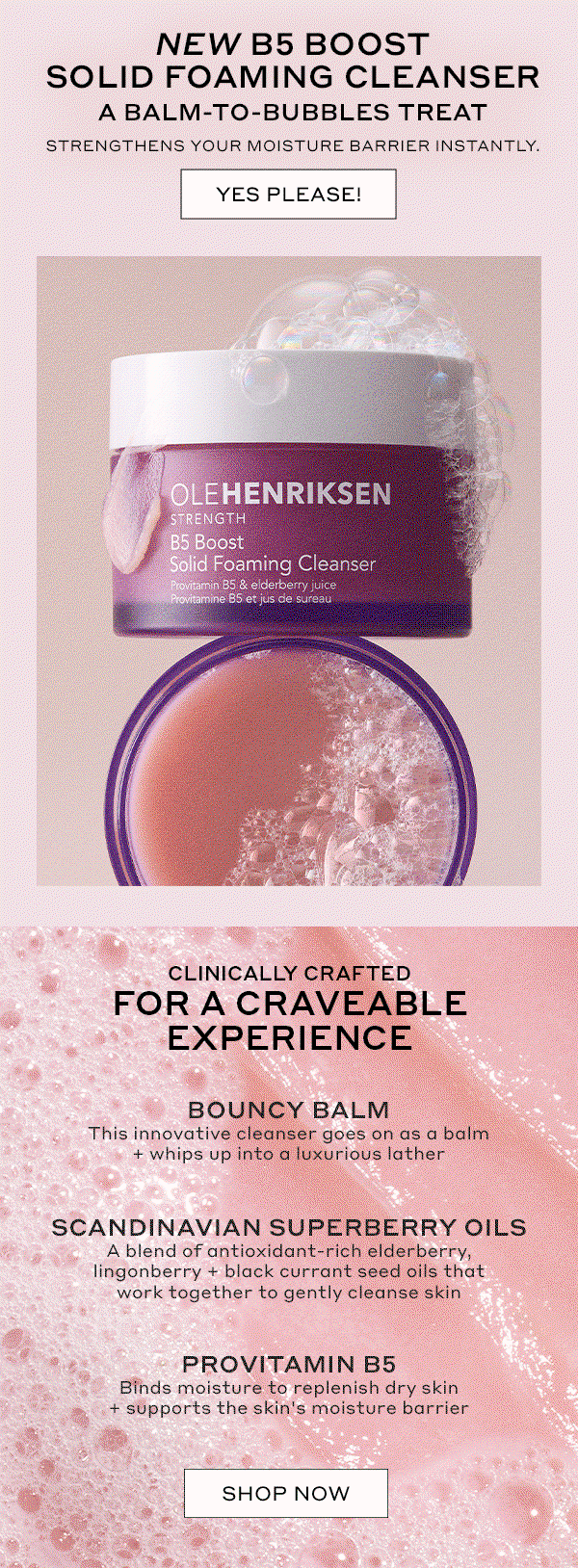 NEW B5 BOOST SOLID FOAMING CLEANSER A BALM-TO-BUBBLES TREAT