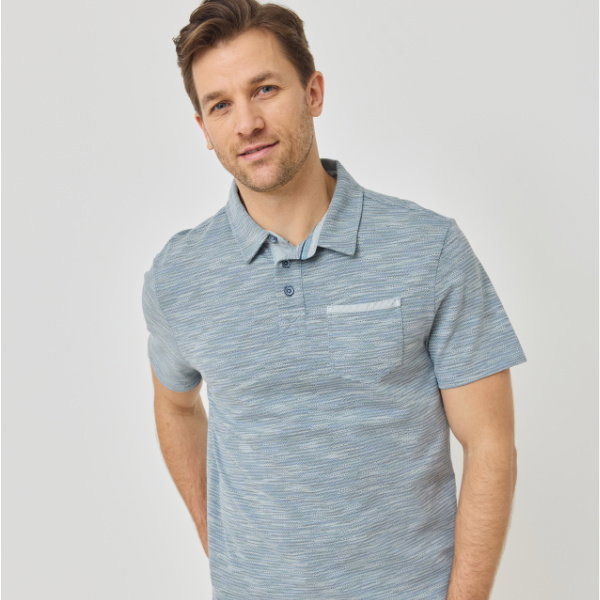 Modisches Poloshirt aus Effektgarn