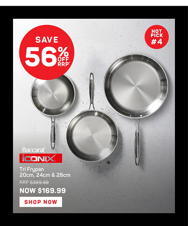Baccarat iconiX Tri Frypan 20cm, 24cm & 28cm