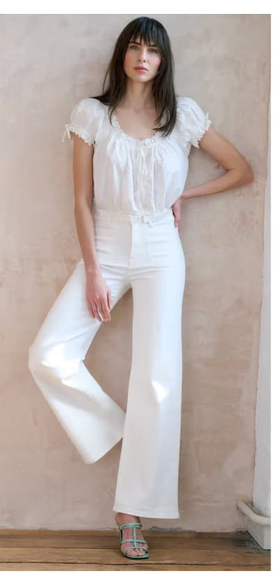 Le Slim Palazzo With Modernist Pockets In AU Natural Clean