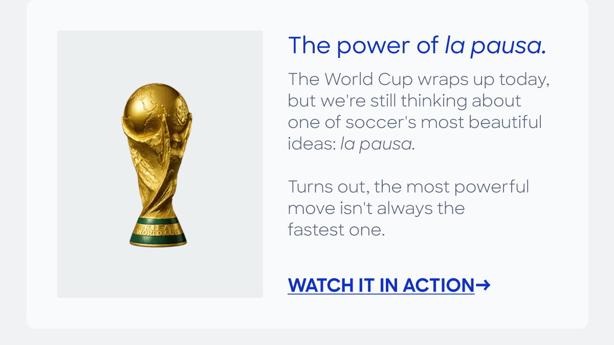 la pausa during the world cup