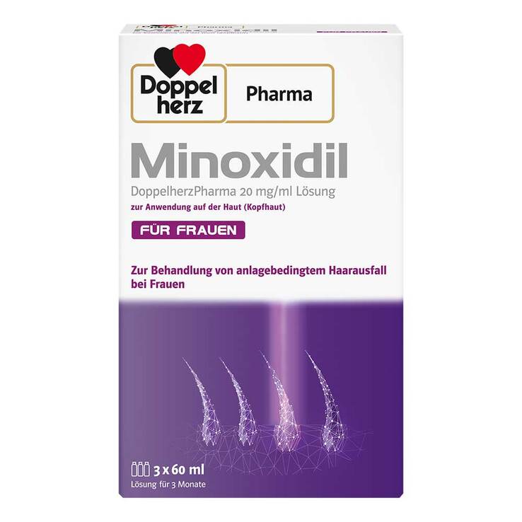 MINOXIDIL DoppelherzPharma 20 mg/ml Lösung fĂŒr Frauenâ”
