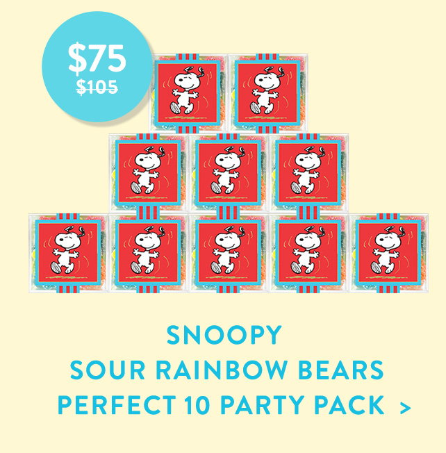 Shop Snoopy Sour Rainbow Bears Perfect 10 Party Pack