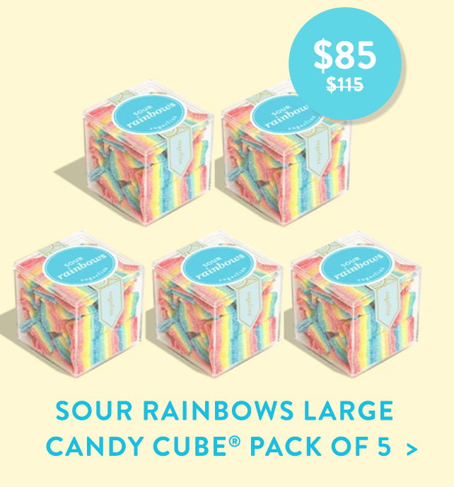 Shop Sour Rainbows Large Candy Cube® Pack of 5