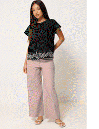 M&Co Petite Pink Wide Leg Carpenter Trousers