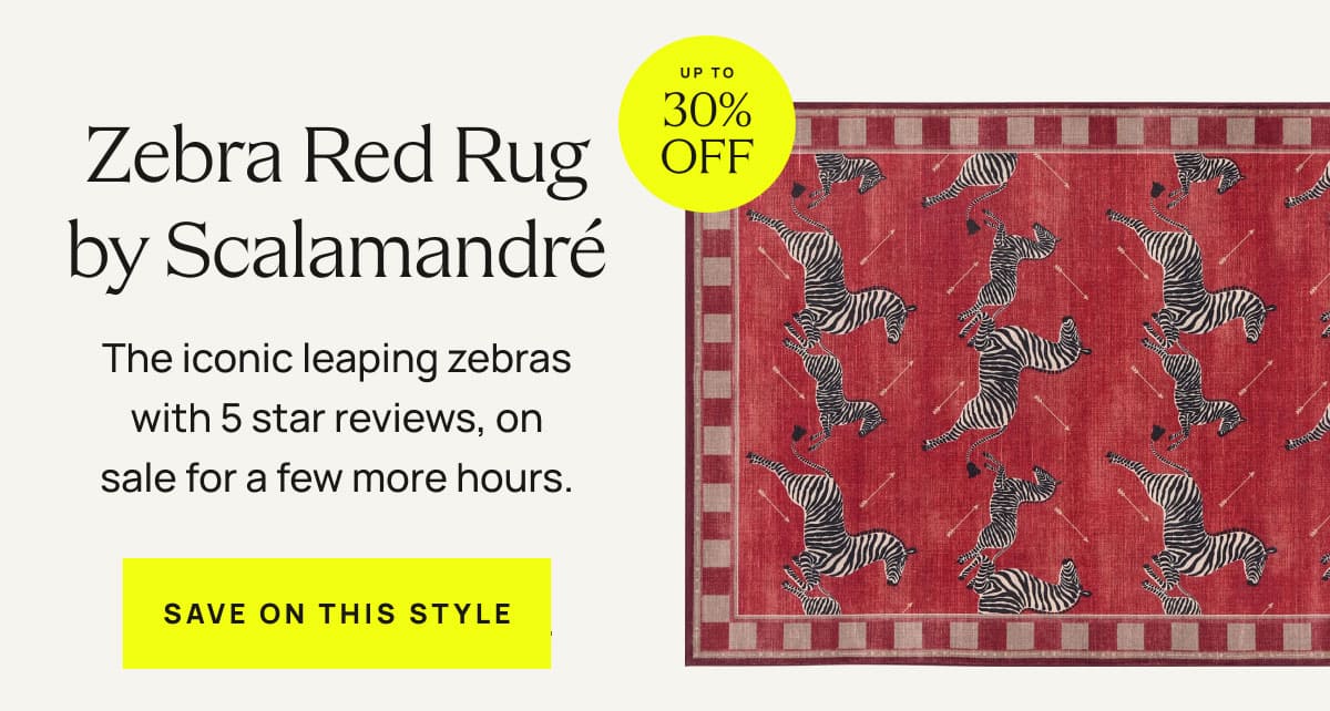 Zebra Red Rug by Scalamandré | Save On This Style 