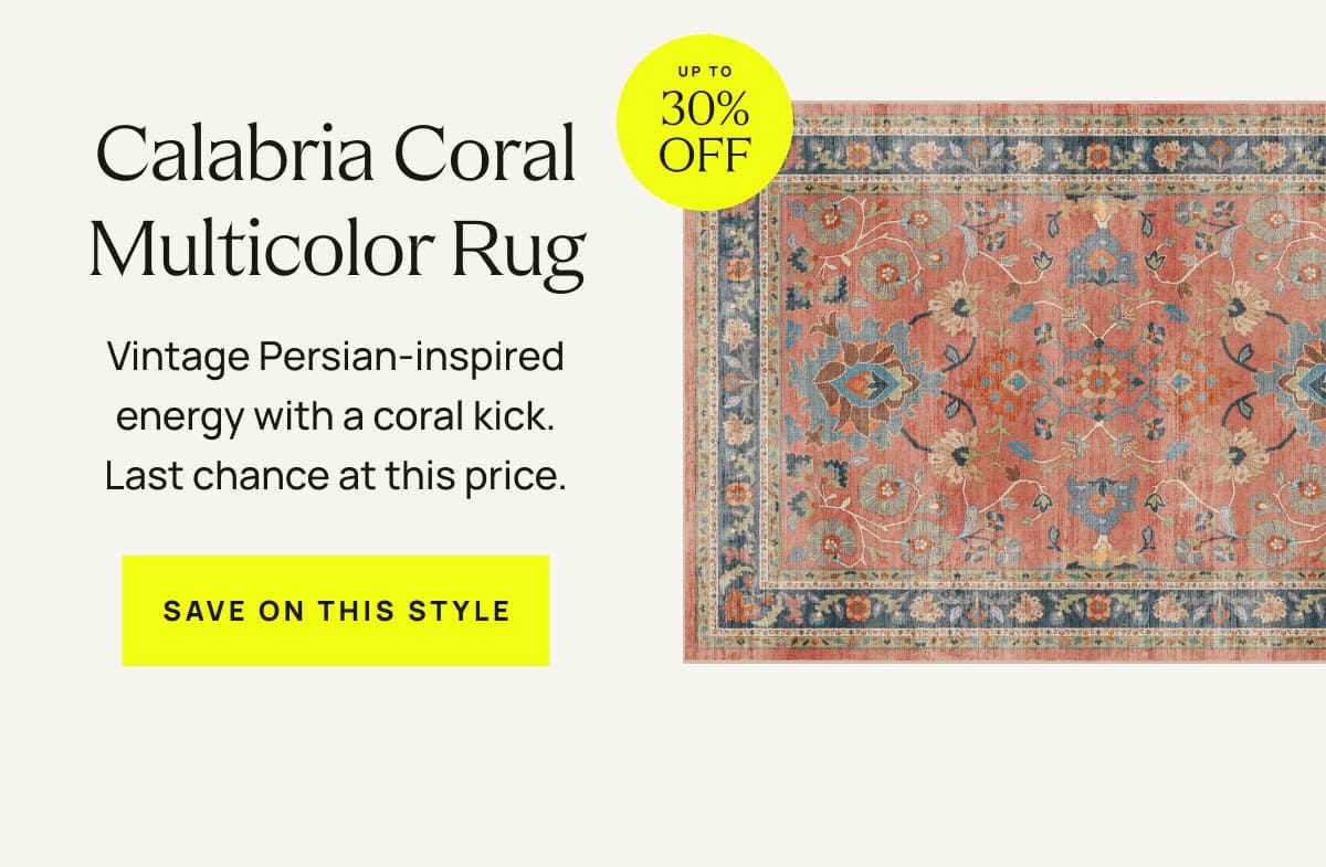 Calabria Coral Multicolor Rug | Save On This Style 