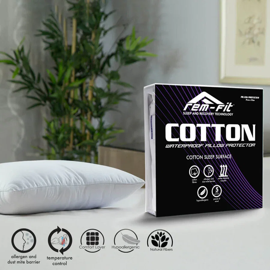 REM-Fit Cotton Pillow Protectors
