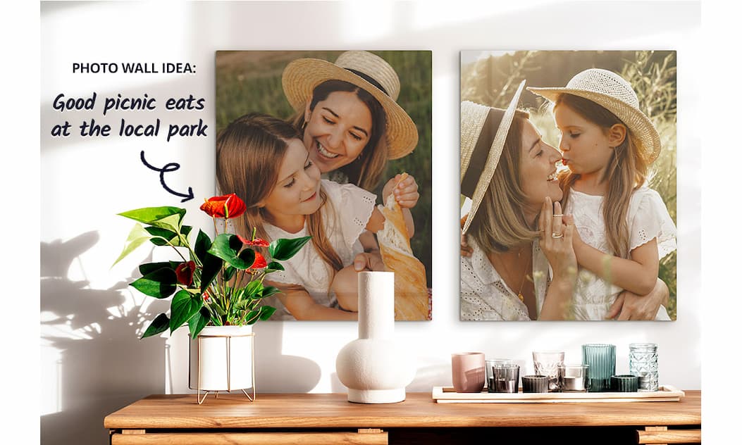 Photo Wall Idea: Good picnic eats at the local park!