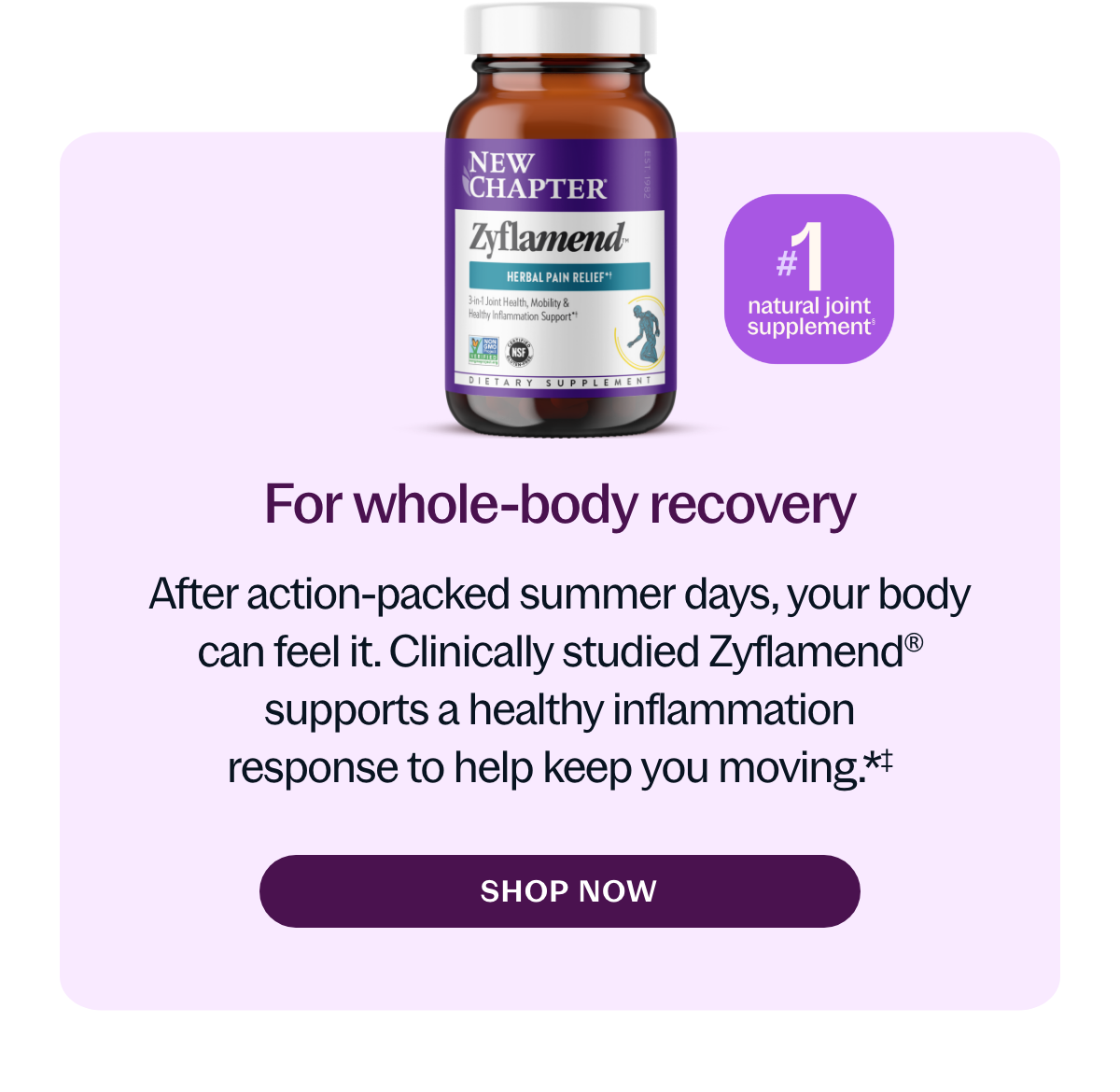 For whole-body recovery
