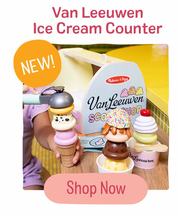 Melissa & Doug x Van Leeuwen Wooden Ice Cream Counter