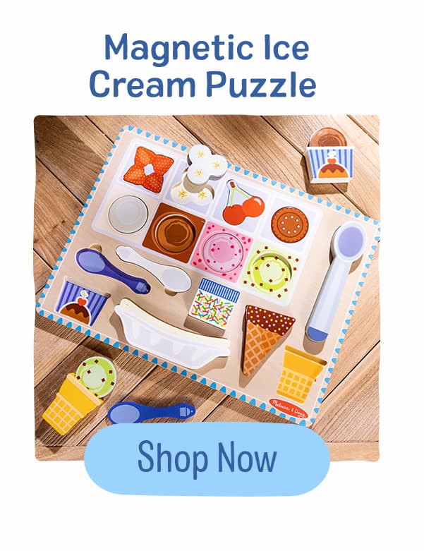 Wooden Magnetic Ice Cream Puzzle & Play Set
