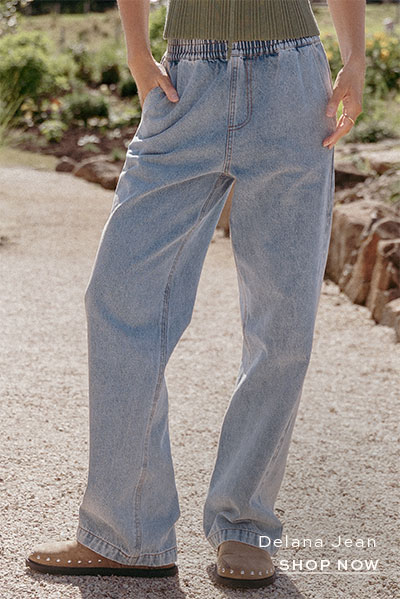 Delana Elastic Waist Denim Jeans