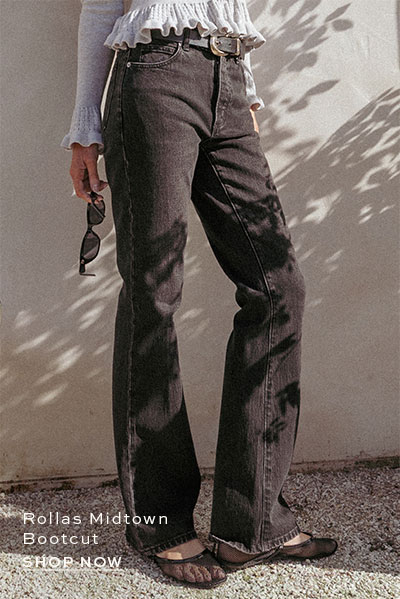 Rollas Midtown Bootcut Jeans - Black Rock