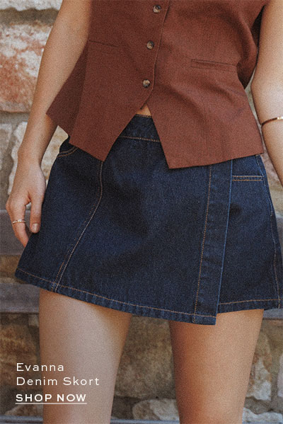 Evanna Denim Skort