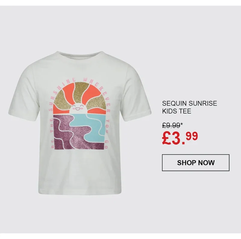 Sequin Sunrise Kids Tee